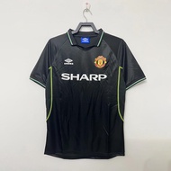 1998 Mancheste United Second Away Jersey Football Jersey Retro Soccer Shirt S-XXL เสื้อฟุตบอลยุค90 เ