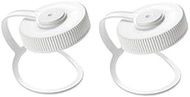 Nalgene 32oz Wide Mouth Water Bottle Cap Replacement White Loop Top Lid (2-Pack)