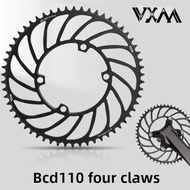 VXM Road Bike MTB 110BCD Four Claws Aluminum Alloy Crown Chainring Narrow Wide Round Chainring 36-58