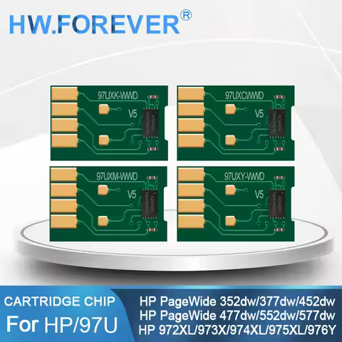 HW For HP 972 973 974 975 976 Auto Reset Chip PageWide Pro 352dw 452dn 452dw 377dw 477dn 477dw 552dw