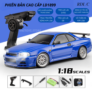 Xe Điều Khiển Từ Xa hợp kim RC Drift gyro RDLC LD1899 Nissan GT-R R34 tốc độ tỉ Lệ 1/16 Pin Sạc Ô Tô