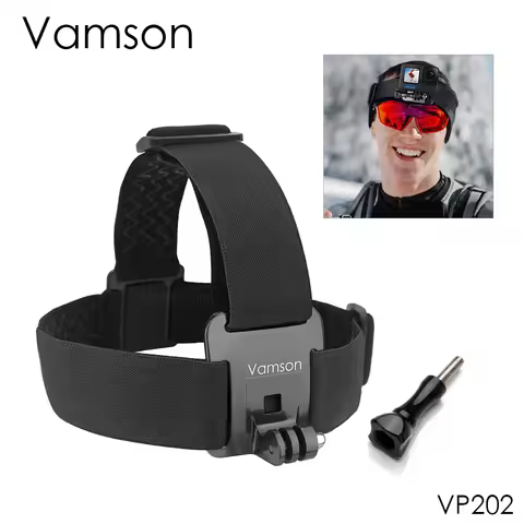 Vamson Head Strap for Gopro hero 12 11 10 9 8 7 Accessories Head Belt Strap Mount Adjustable for Gop
