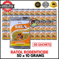 RATOL (ZINC PHOSPHIDE) - RAT POISON / RAT KILLER / LASON SA DAGA - RODENTICIDE 50 Sachets