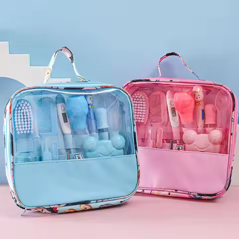 13 Piece Baby Care Gift Set - Shampoo Brush Bath Water Thermometer Nail Clippers Nursing Kit Essenti