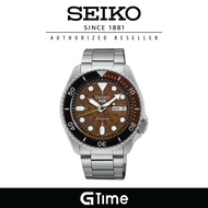[Official Warranty] Seiko SRPJ47K1 Men's Seiko 5 Skeleton Style Brown Dial Stainless Steel Watch