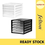 (5 TIER) FELTON Document Drawer / A4 Paper Drawer / Plastic Office Drawer FDD8575