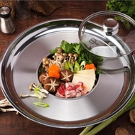 Stainless steel cone hot pot, stainless steel tray hot pot, 430 Fivestar stainless steel rim hot pot