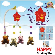 Baby Toys Bed Bells Crib Rattles Toys Rattles Clockwork Music Box Toy for Infant Baby/Mainan Rattle 