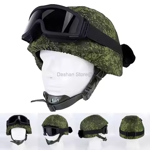 Russian Tactical 6b26 Steel Helmet 99 Explosion-proof Helmet with Helmet Cover Goggles Outdoor Hunti
