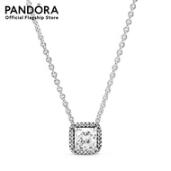Pandora Silver necklace with clear cubic zirconia