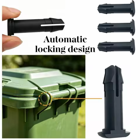 2Pcs Plastic Wheelie Bin Hinge Pin Chamfered Cut Face Hinge Component Bin Lid Hinge Pin Heavy Duty R