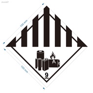 Logo Sticker Class9 Class 9 Lithium Battery Dangerous Product Warning Air Sea Transport Logistics Re