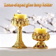 【Ready Stock】Lotus-shaped ghee lamp holder Hand Lotus Butter Candle Holders Creative Candlestick Lot