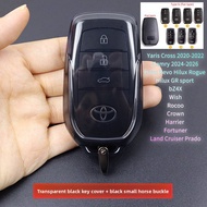 TOYOTA Camry Hilux Wish Harrier TPU transparent key case Fortuner bZ4X Yaris Cross bZ4X Rocoo Prado 