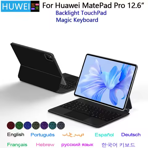 HUWEI Backlight Magic Keyboard For Huawei MatePad Pro 12.6 inch WGR-W09 WGR-W19 AN19 Tablet Smart Ca
