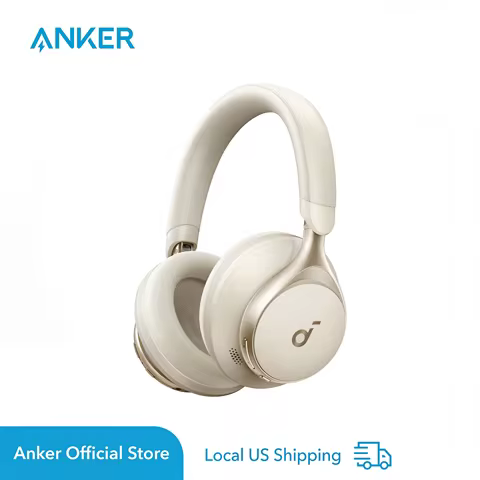 Soundcore by Anker, Space One, Active Noise Cancelling Headphones, 2X Stronger Voice Reduction, 40H 