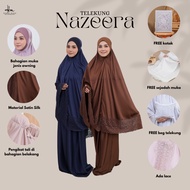 Hanna Mirae Telekung NAZEERA Satin Silk Exclusive Lembut Sejuk Selesa Travel Friendly Hadiah Hantara