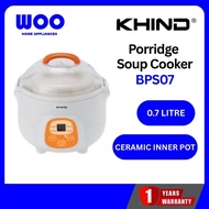 KHIND 0.7L BABY PORRIDGE SOUP COOKER BPS07