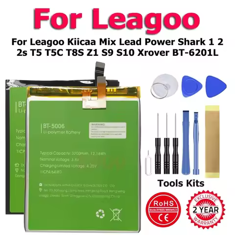 BT-565 BT-5508 BT-6201L BT-5006 BT-5702 BT-6203 Battery For Leagoo Kiicaa Mix Power Shark 1 2 T5 T5C
