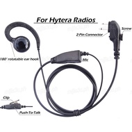 For Hytera PD408 PD488 PD508 PD568 BD558  C-Style Earpiece with In-line PTT and Microphone (Black)