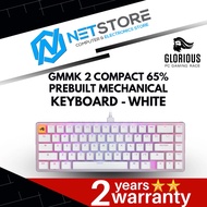 GLORIOUS GMMK 2 COMPACT 65% PRE BUILT MECHANICAL KEYBOARD - WHITE - GLO-GMMK2-65-FOX-W