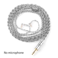 QKZ T7 336 Core Silver-Plated Earphone Upgrade Cable HiFi 4-Strand 3.5MM/2Pin Eearphone Cable for Q