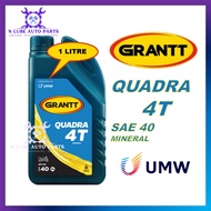 GRANTT QUADRA RACING 4T SAE 40 (1.0L) PREMIUM MINERAL OIL / MOTORCYCLE ENGINE OIL / UMW ENGINE OIL