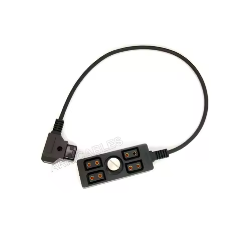 Dtap Splitter PTAP 4-Port Female Hub Adapter Cable 1/4 inch Screw for Anton Bauer Gold V-mount Batte