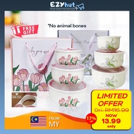 3pcs Ceramic Bowl Set | Container Set | Ceramic Bowl Set | Wedding Gift |Kitchen Essentials hadiah k