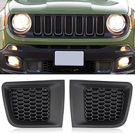 Front Bumper Grille Insert Bezel Cover for Jeep Renegade 2015-2018 Replacement 1 Pair Left Right 5XB