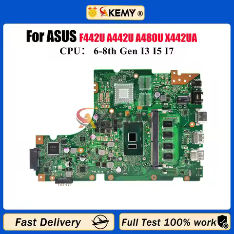 X442UA Laptop Motherboard For ASUS X442U F442U A442U A480U X442UQ X442UF X442UAR X442UNR X442UR X442