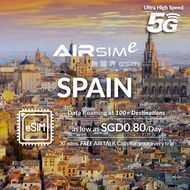 AIRSIMe Global Travel Prepaid eSIM - Spain