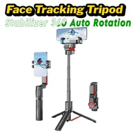 AI Face Tracking Tripod Smartphone Stabilizer 360 Auto Rotation