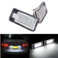 2X LED Number License Plate Lights Lamps 8E0807430A 8E0807430B 8E0943021B 8E0943022B For Audi A4 S4 