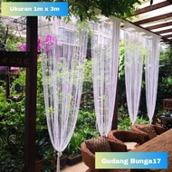 PUTIH White Glitter Curtain 1m x 3m