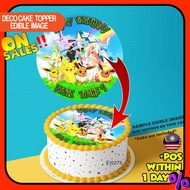 Printing EI Pokemon Wallpaper Edible Image Print Cake Photo Icing Paper Birthday Sticker Kek Topper 