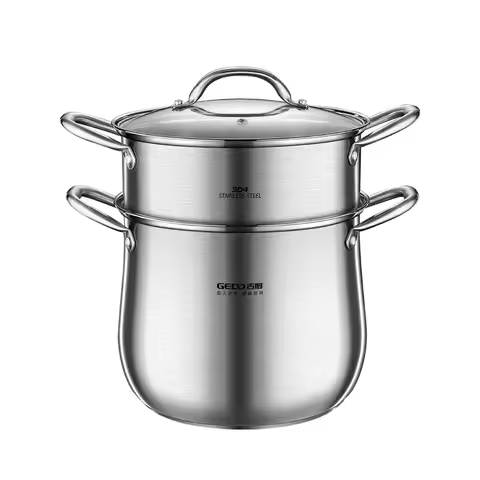 5L/7L Large Stockpot LFGB Certified Pure 304 Stainless Steel Kitchen Saucepot Ultra High 19.9cm Pot 