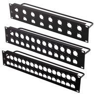 1U 2U Rack Patch Panel 8 12 16 24 Way Channel Flight Case Mount for XLR Connecctor Male Female Speak