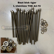 TIGER L STAINLESS BLOCK BOLT THE A2-70