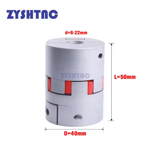Free shipping 1Pcs 8/9/10/12/12.7/14/15/16/17/18/19/20/22mm D40 L50 Motor Flexible Plum Coupling Sha