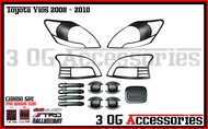 TOYOTA VIOS 2008 - 2010 GARNISH COVER COMBO SET MATTE BLACK WITH FREE RANDOM ITEM / BUMPER CLIP / EMBLEM