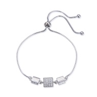 HYL JEWELRY COD Couple Gelang Titaniun Bracelet titanium lapis emas bola kristal berlian xuping 25b