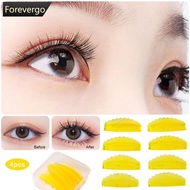 FOREVERGO 4 Pairs Reusable Silicone 3D Eyelash Perming Lamination Pad Lash Lifting Rods Kit 3D Lashe