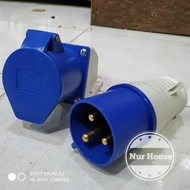 stop kontak genset 32 ampere 3 lubang 3 kaki socket ip 44 BNN