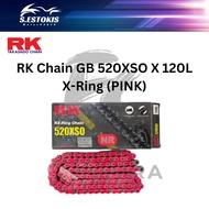 RK Chain GB 520XSO X 120L X-Ring Pink Merah Jambu Colour (Connector included) Motorcycles Motosikal 