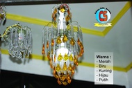 lampu hias kristal , lampu gantung hias , lampu hias gantung besar , lampu plafon , lampu hias kamar