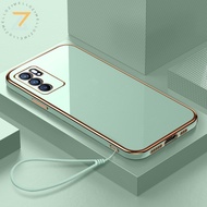 Zymello Phone Case for OPPO Reno 6Z Reno 5 Reno 4 Fashion Electroplating Fine Hole Camera Silicone Phone Case