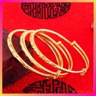 tomeiofficial store 沙金手镯 Sand Gold Bracelet Gypsophila Ladies High-End Jewelry Imitation Gold Bracel