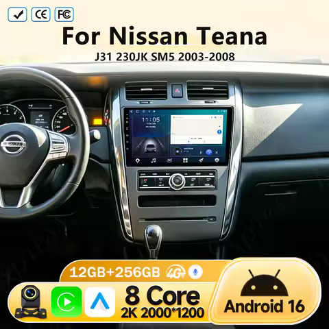 For Nissan Teana J31 230JK SM5 2003 - 2008 Android Auto Car Radio Player Auto Radio Stereo Navigatio