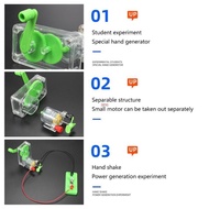 SE Hand-cranked Generator Mini School DIY Dynamo Demonstration Motor Electric Generator Assembled Ha